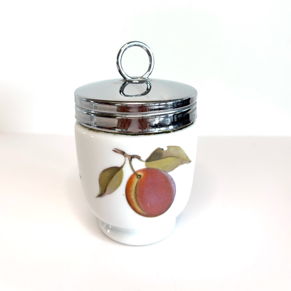 Vintage Royal Worcester Egg Coddler Evesham Pattern